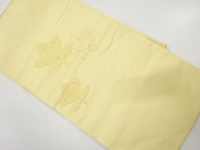 未使用品　橘模様　刺繍　名古屋帯